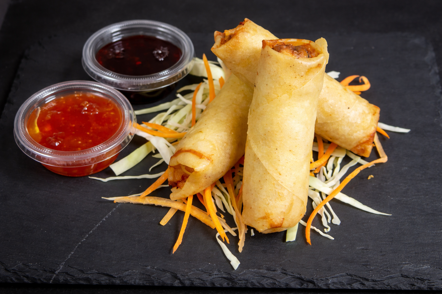 Chicken or pork spring roll